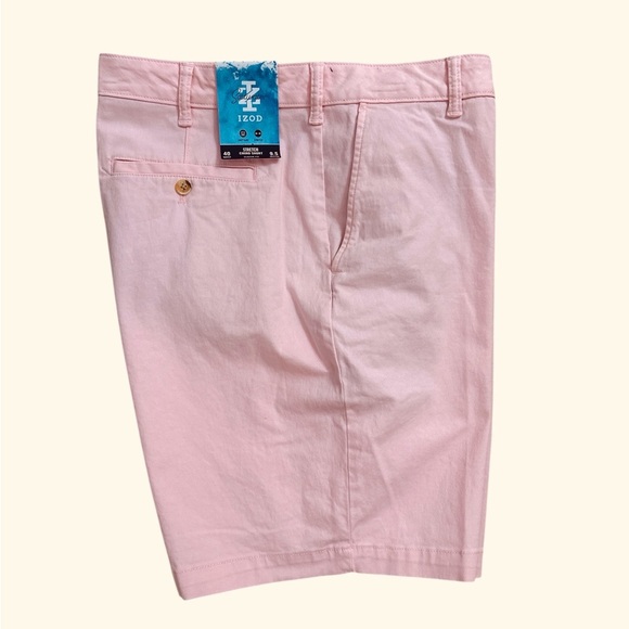 NWT Izod Men’s Saltwater Stretch Chino Shorts in Pink Size 40 - Picture 1 of 4